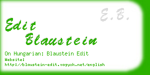 edit blaustein business card